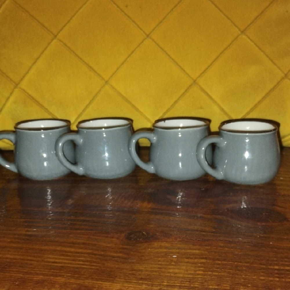 Gray Ceramic Coffee Mug Set